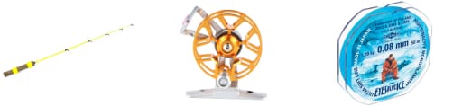 Winter fishing kit components